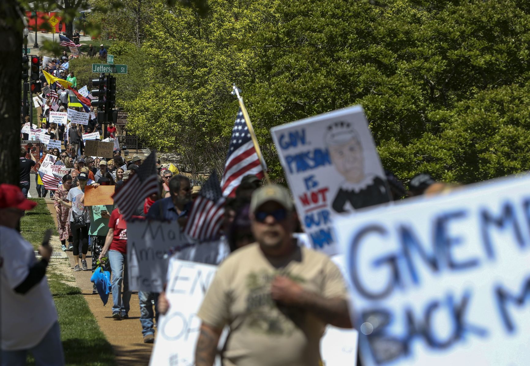 Citizens protest stay-home order